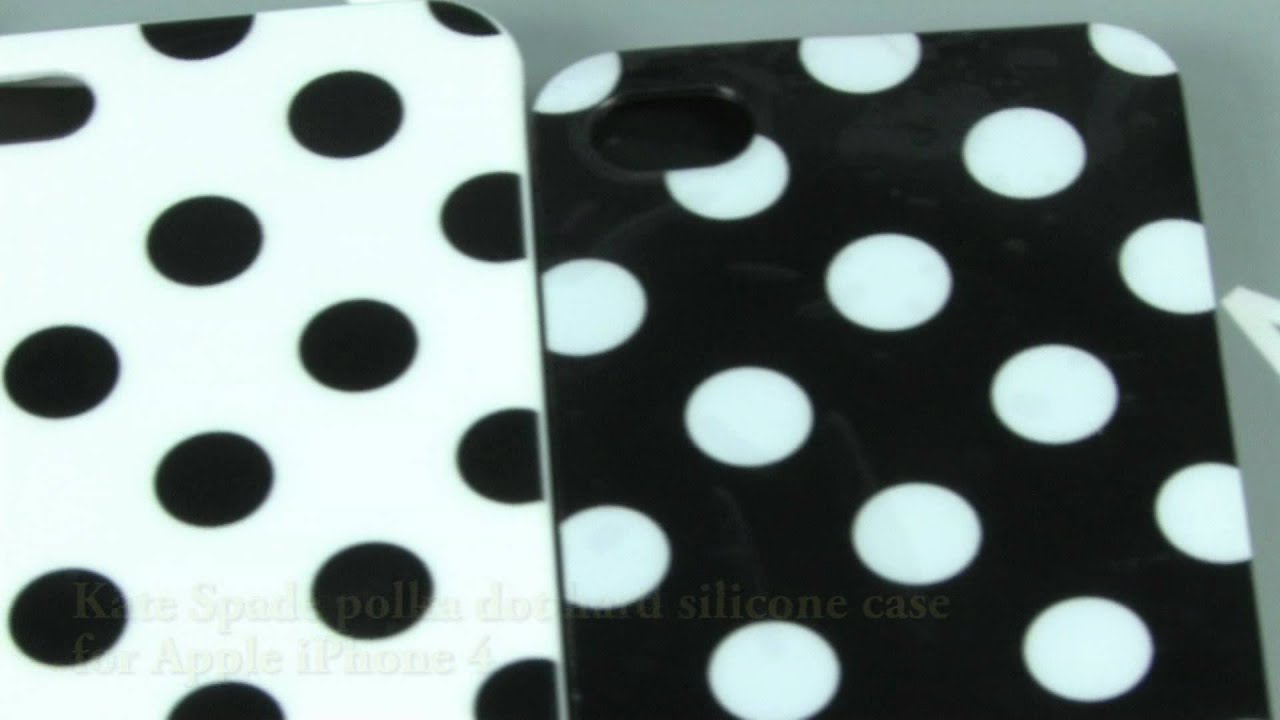 Kate Spade polka dot hard silicone case for Apple iPhone 4