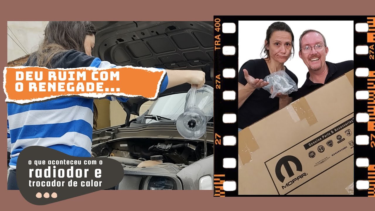 Deu ruim no JEEP Renegade. Trocamos o Radiador e Trocador de Calor