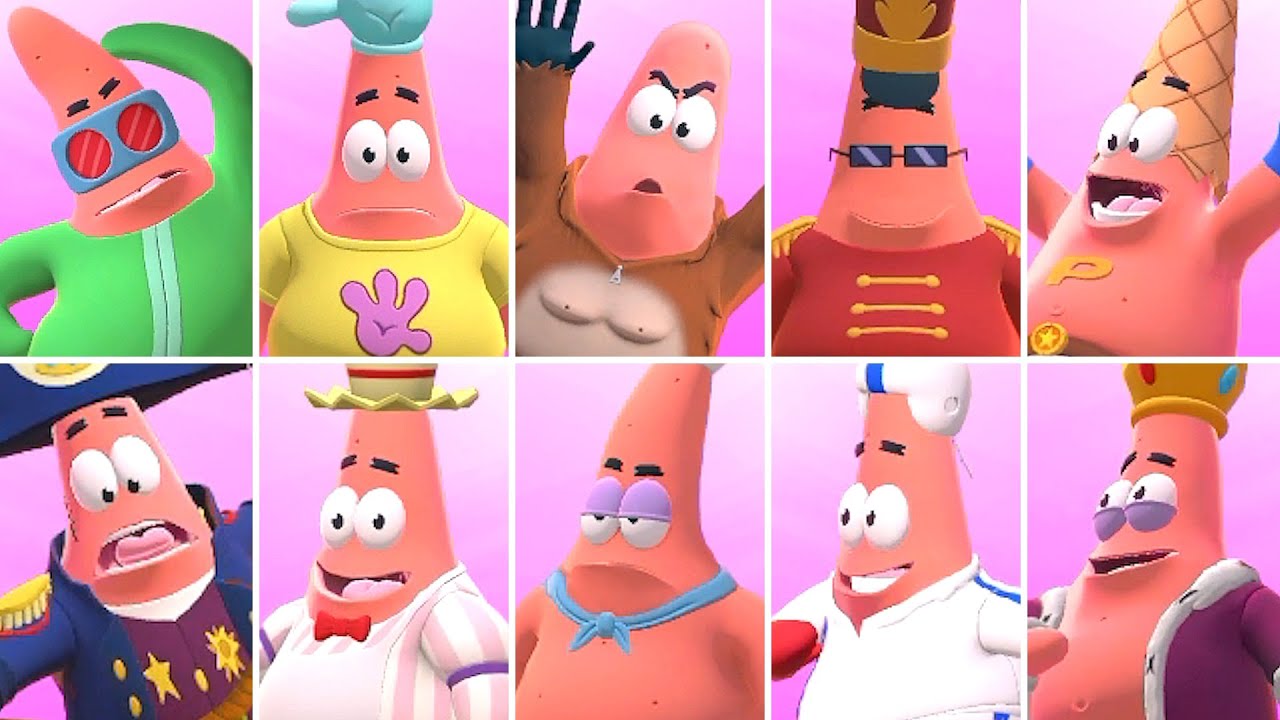 SpongeBob The Patrick Star Game - All Costumes
