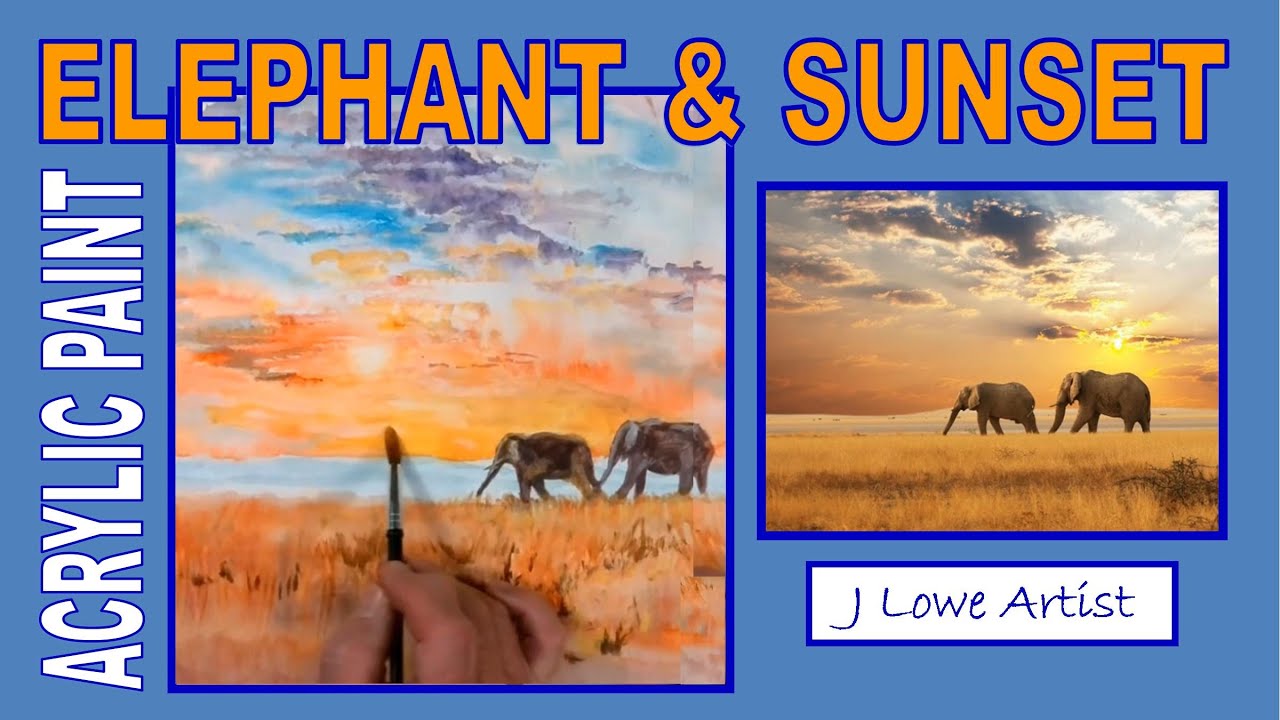 HOW TO PAINT A ELEPHANT USING ACRYLIC PAINT