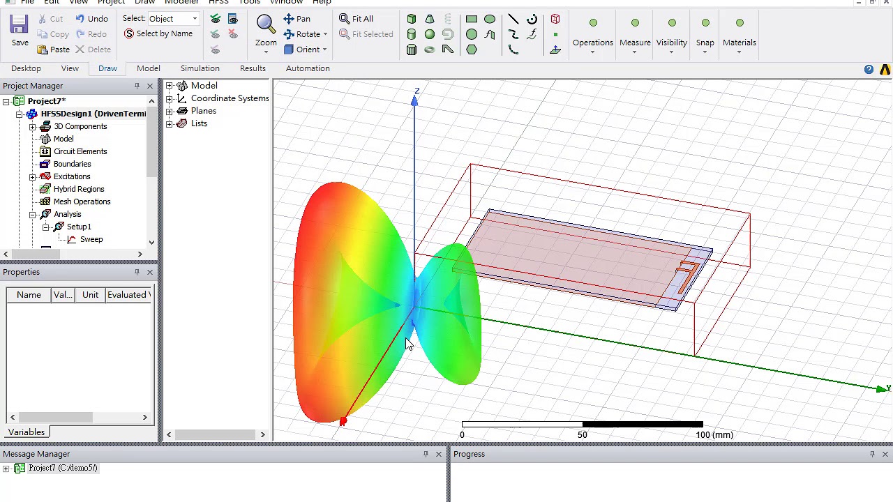How to Plot 3D Far Field on Antenna Structure