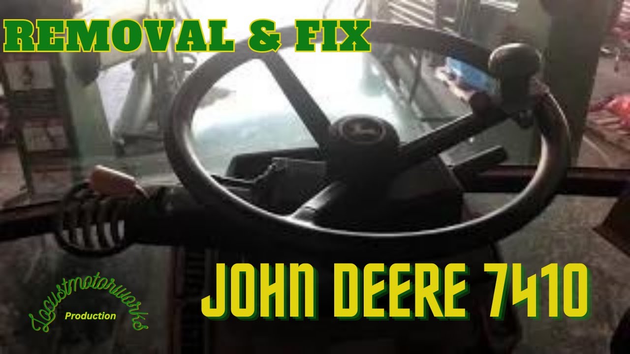 Замена реверса John Deere 7410/снятие рулевого колеса