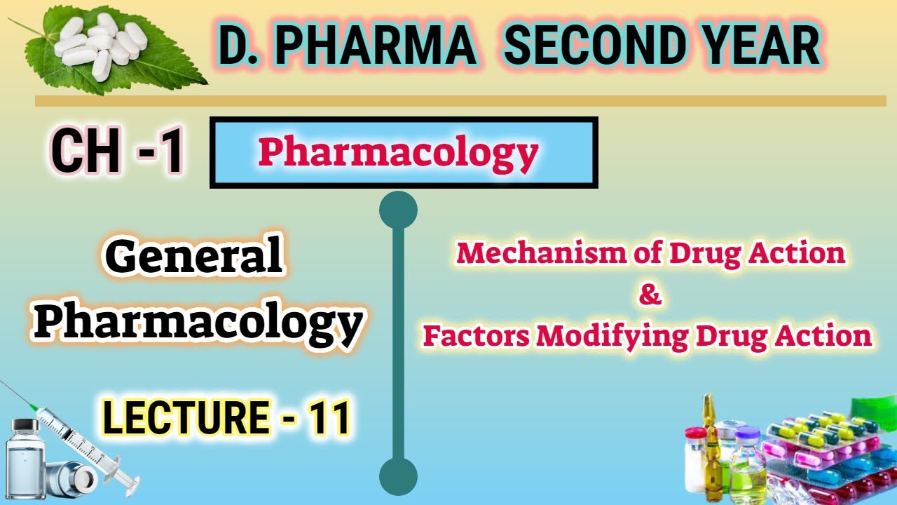 Mechanism of drug action | General Pharmacology | CH-1 | L-11 | Pharmacology | D.Pharm IInd year