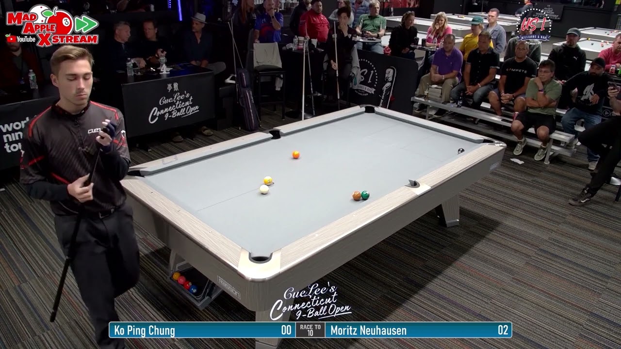 Ko Ping Chung Vs Moritz Neuhausen - US 1 Billiards CueLee's Connecticut 9 Ball Open