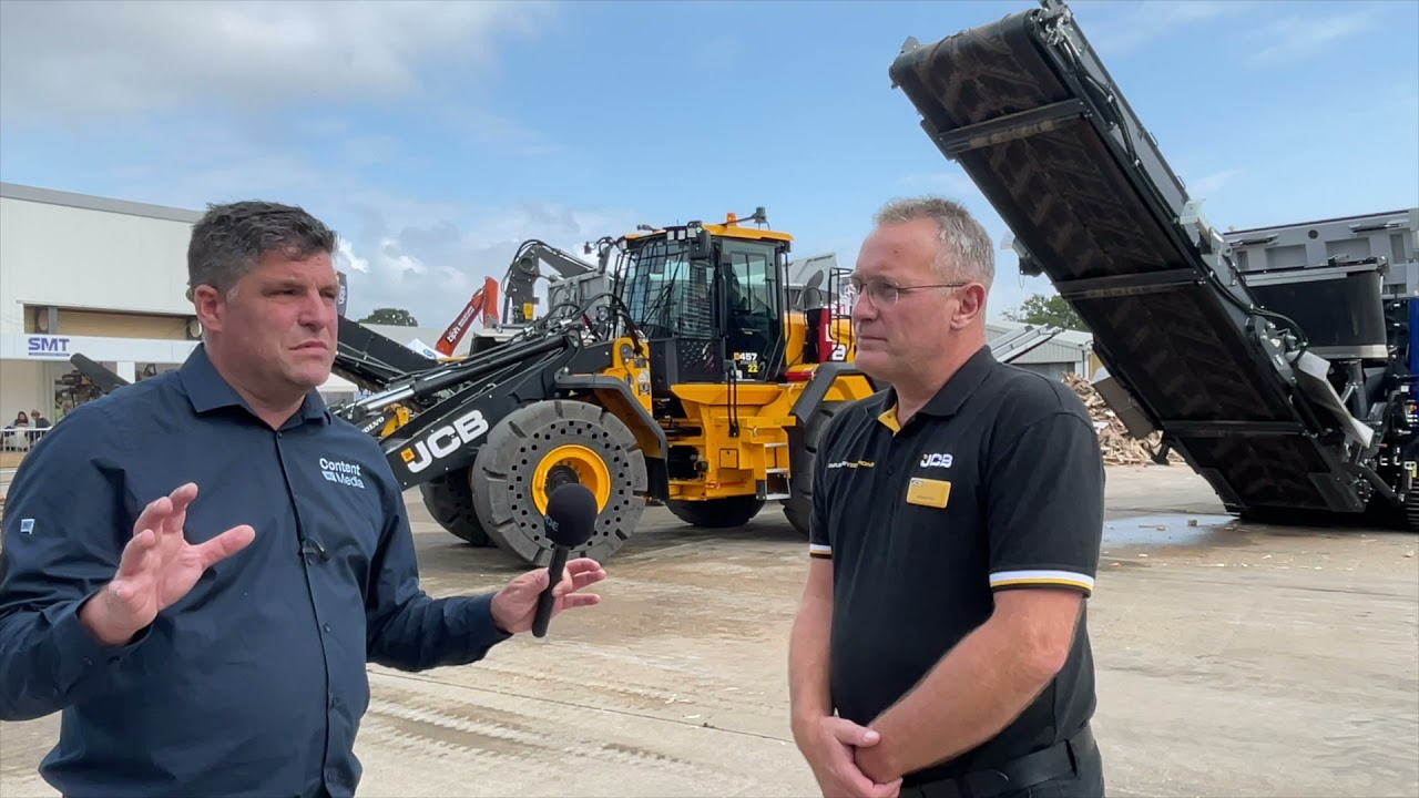 Letsrecycle Live JCB waste sector equipment demonstration and product specialist interview