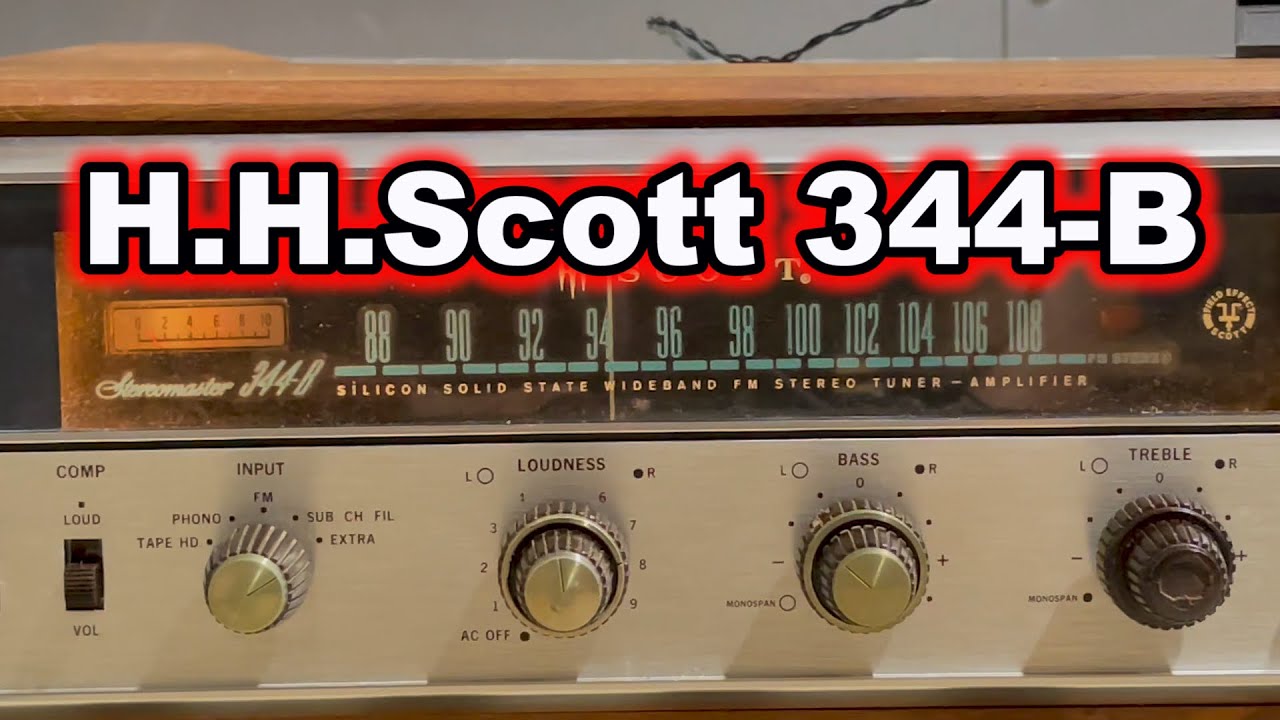 1960s HH Scott 344 B FM Stereo Tuner Amplifier 45 watts