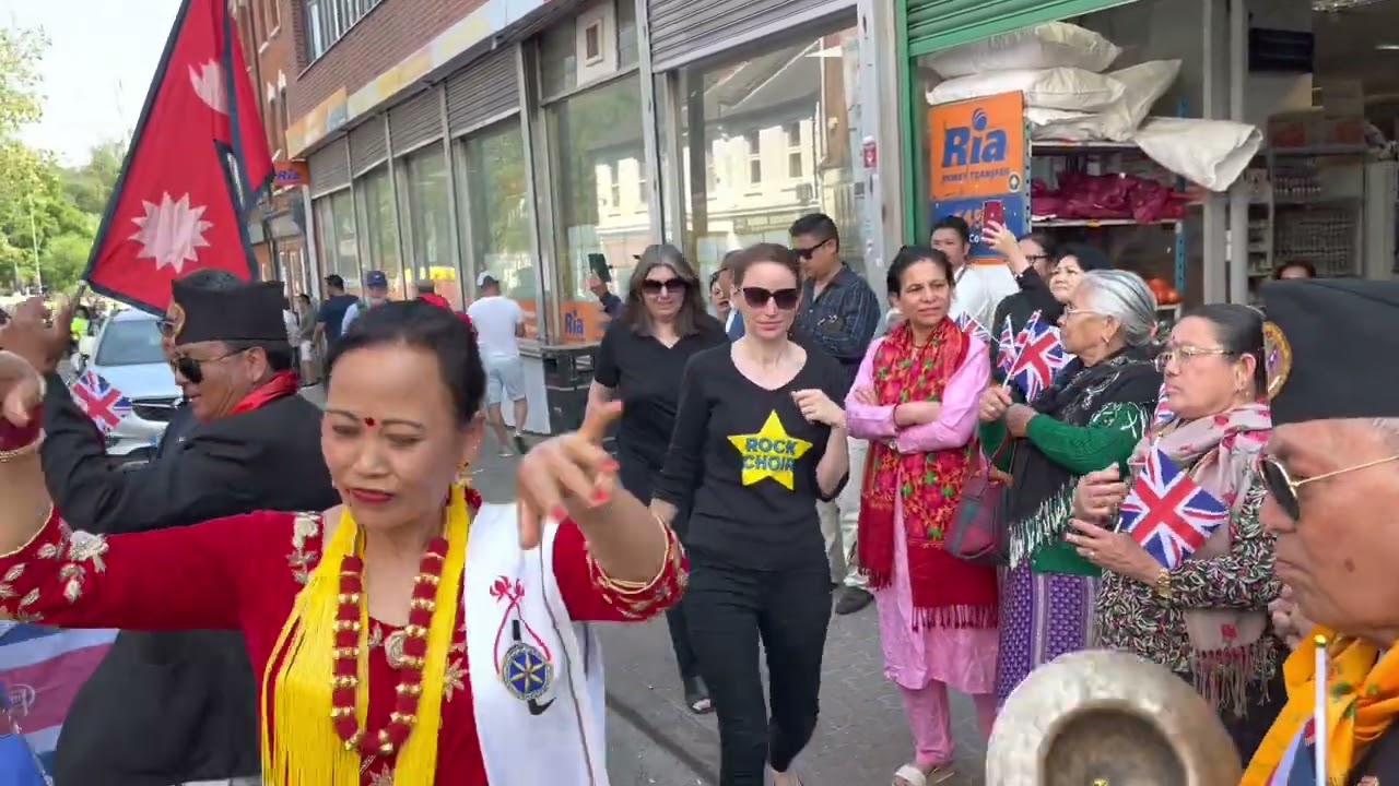 Victoria Day in Aldershot UK 🇬🇧 on 10 Jun 2023. With 1st Naumati Baja Gulmi UK Band 🥁.