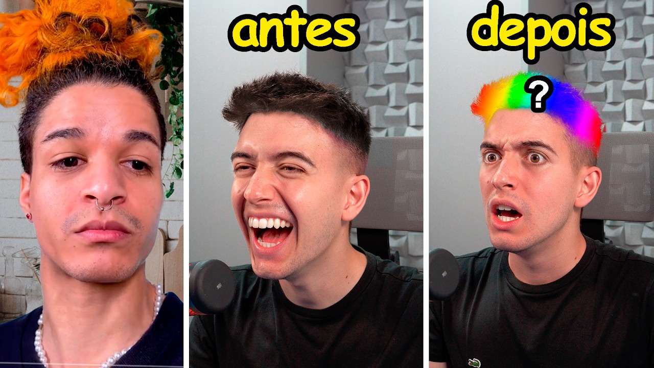 YOUTUBERS REAGINDO A NOVA COR DO MEU CABELO (revela&ccedil;&atilde;o)