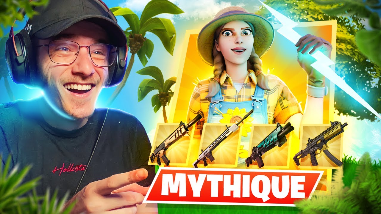 FAIRE TOP 1 avec TOUTES les ARMES MYTHIQUES sur FORTNITE ! ( C'était une galère !!! )