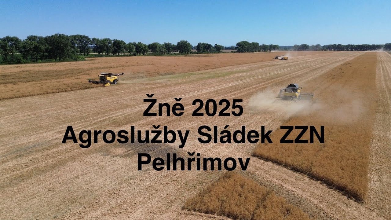 Žně 2025-začali-Slovensko-Agroslužby Sládek-ZZN Pelhřimov - sklizeň hrachu 