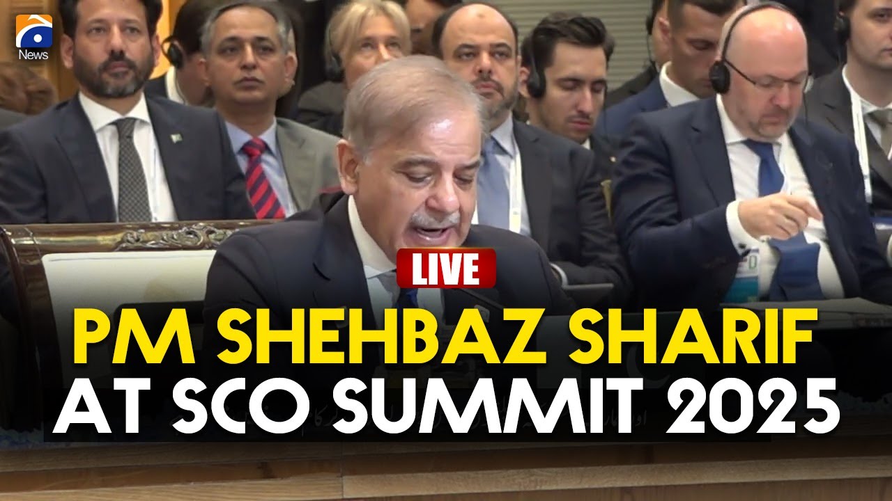 🔴 Прямой эфир | 🇵🇰 Премьер-министр Шехбаз Шариф выступает на саммите ШОС 2025 года | Geo News Eng...