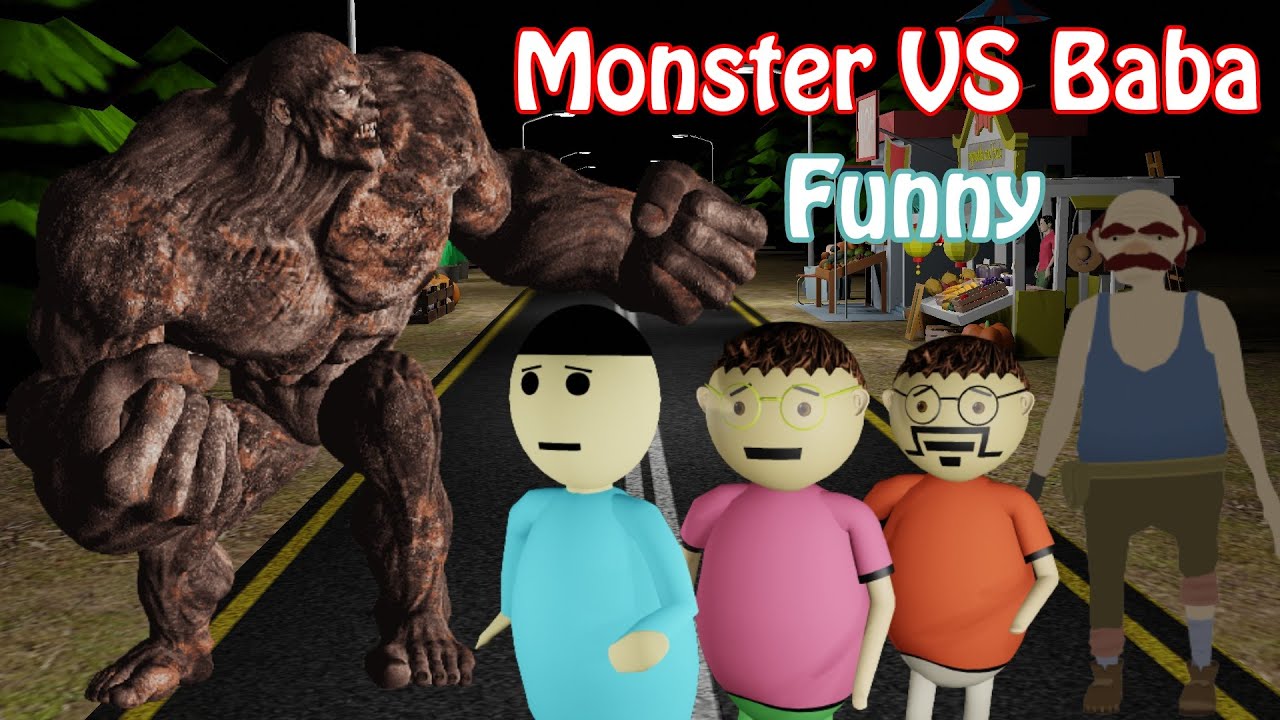 Monster VS Baba | Funny Video | Gulli Bulli | Monster Horror Story | Make Joke Of Horror