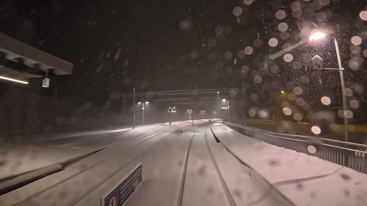 Südostbahn Führerstand Nachtfahrt Wädenswil-Einsiedeln