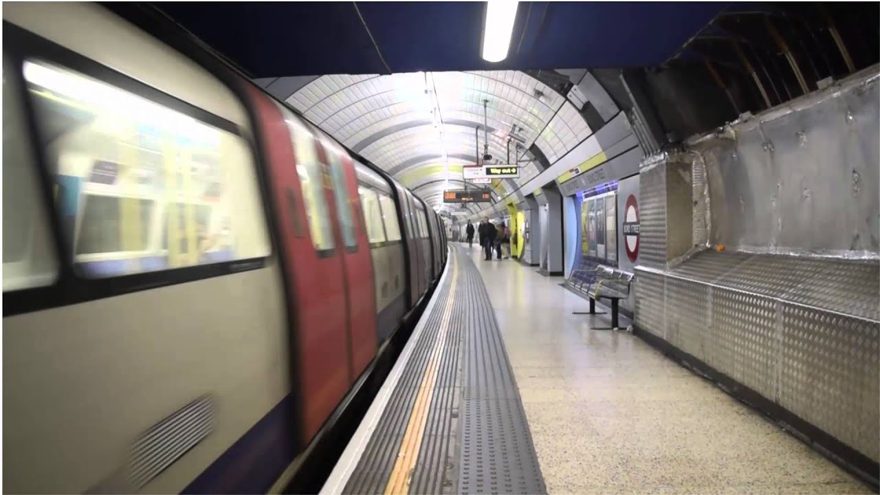 London Underground Jubilee line 1996 stock departs at Bond Street