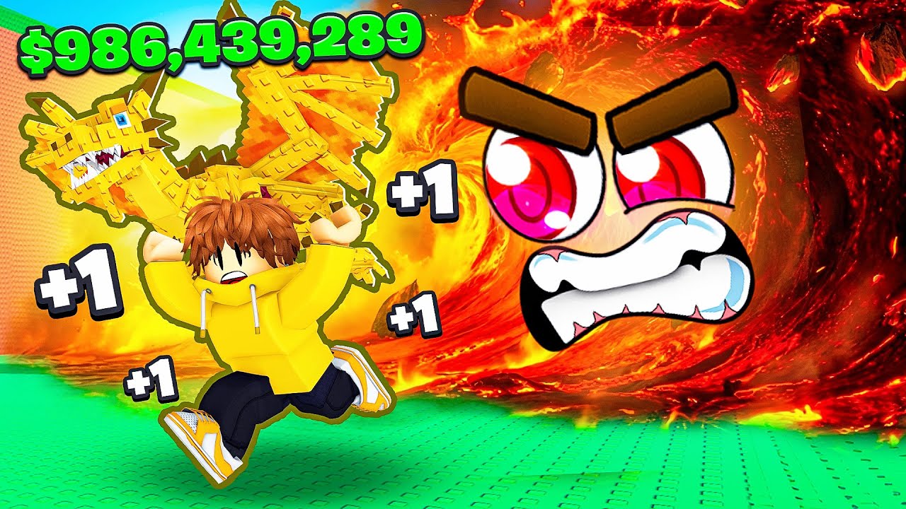 A CADA BRAINROT Eu GANHO +1 de VELOCIDADE Para FUGIR Do TSUNAMI DE LAVA (Escape Lava For Brainrots)