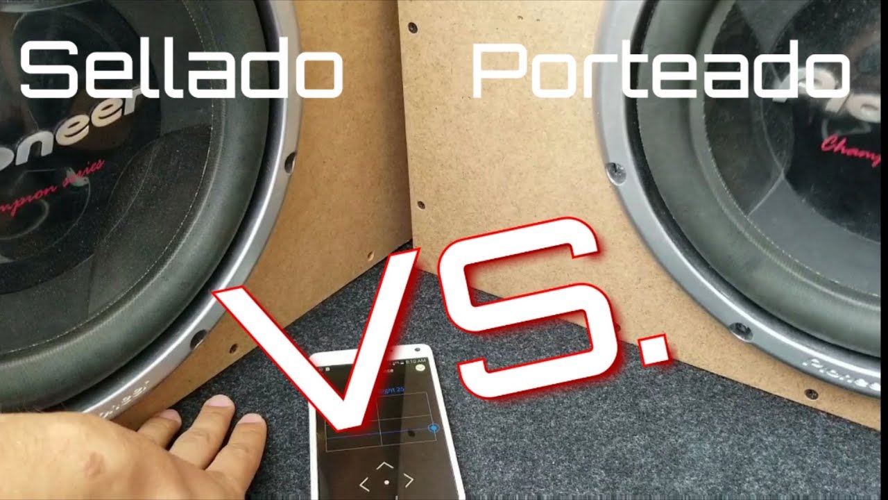 Diferencias en sonido entre cajón Sellado y Porteado bajos pioneer