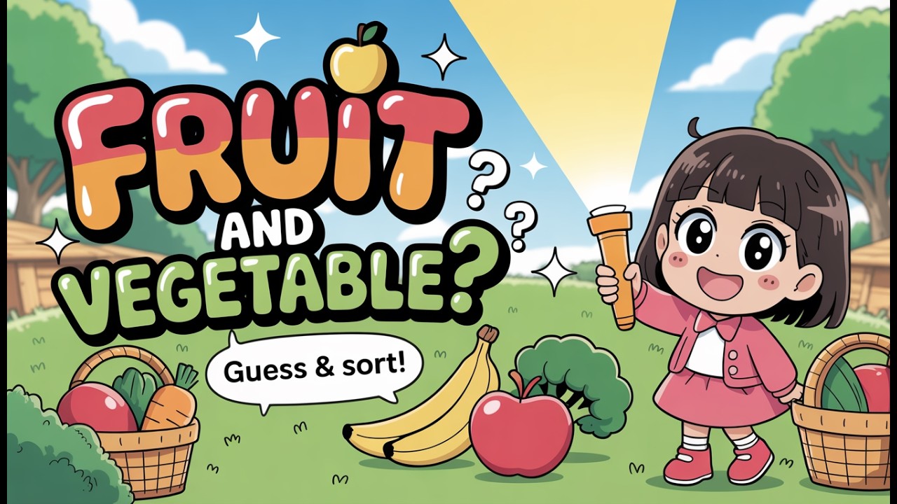 Фрукты и овощи для детей 🍎 | Угадай, посчитай и выучи названия продуктов | Учимся с мисс Мелон