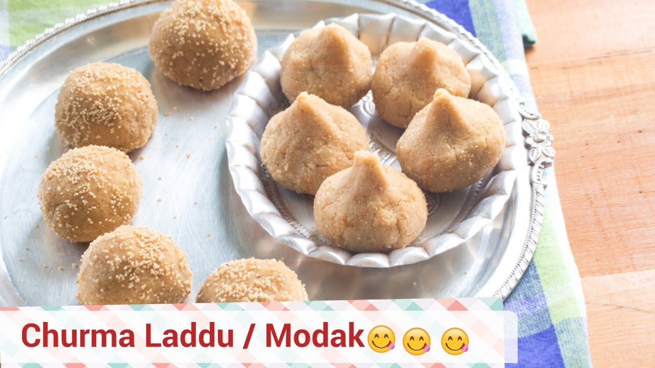How to make Churma Laddoo & Modak Recipe - Ganesh Chaturthi Recipes, Alpa