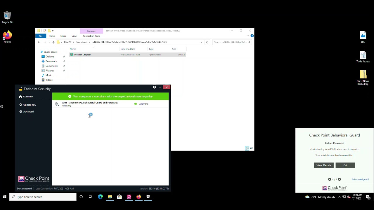 Trickbot Ransomware Demo