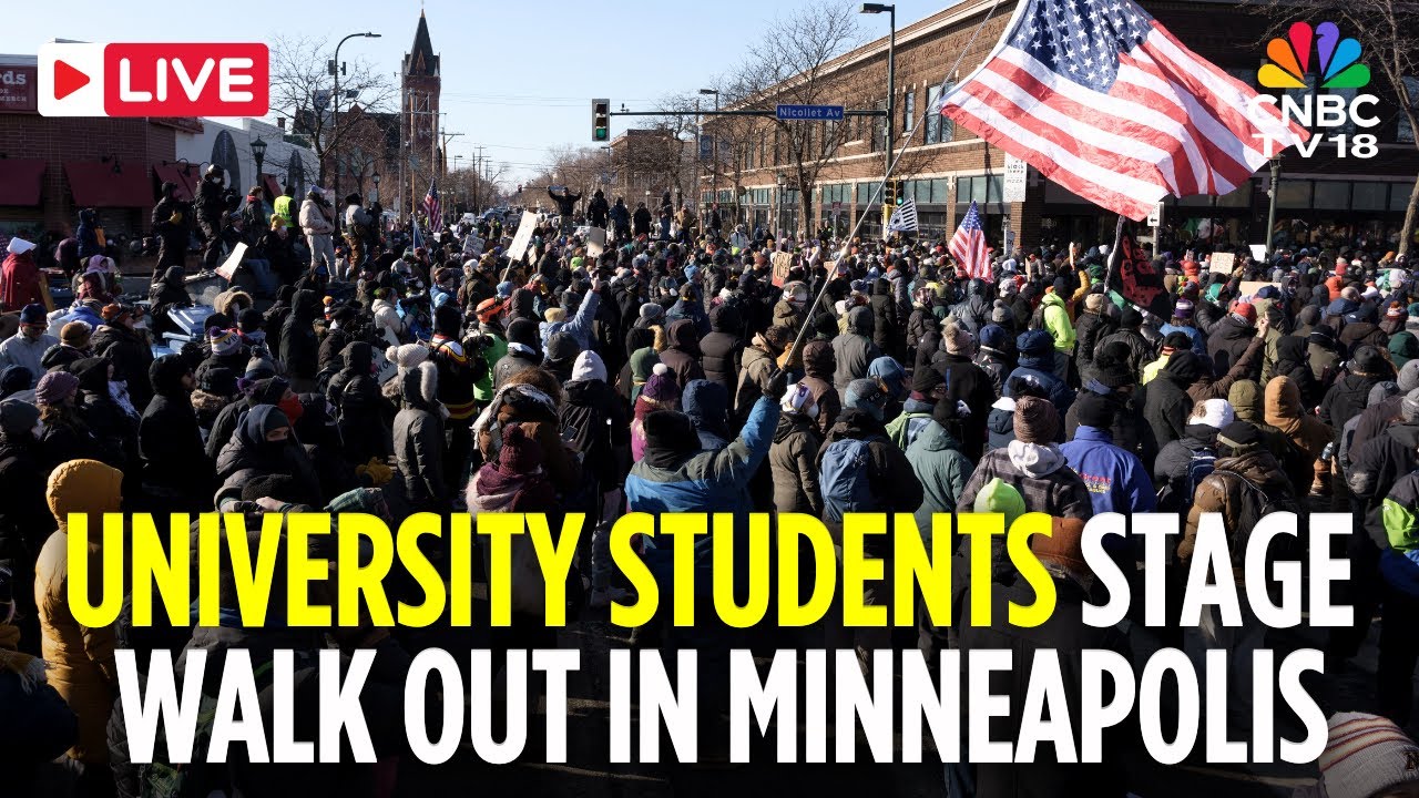 Minneapolis Protest LIVE: University Students Stage Walk Out in Minneapolis Against ICE | N18G
