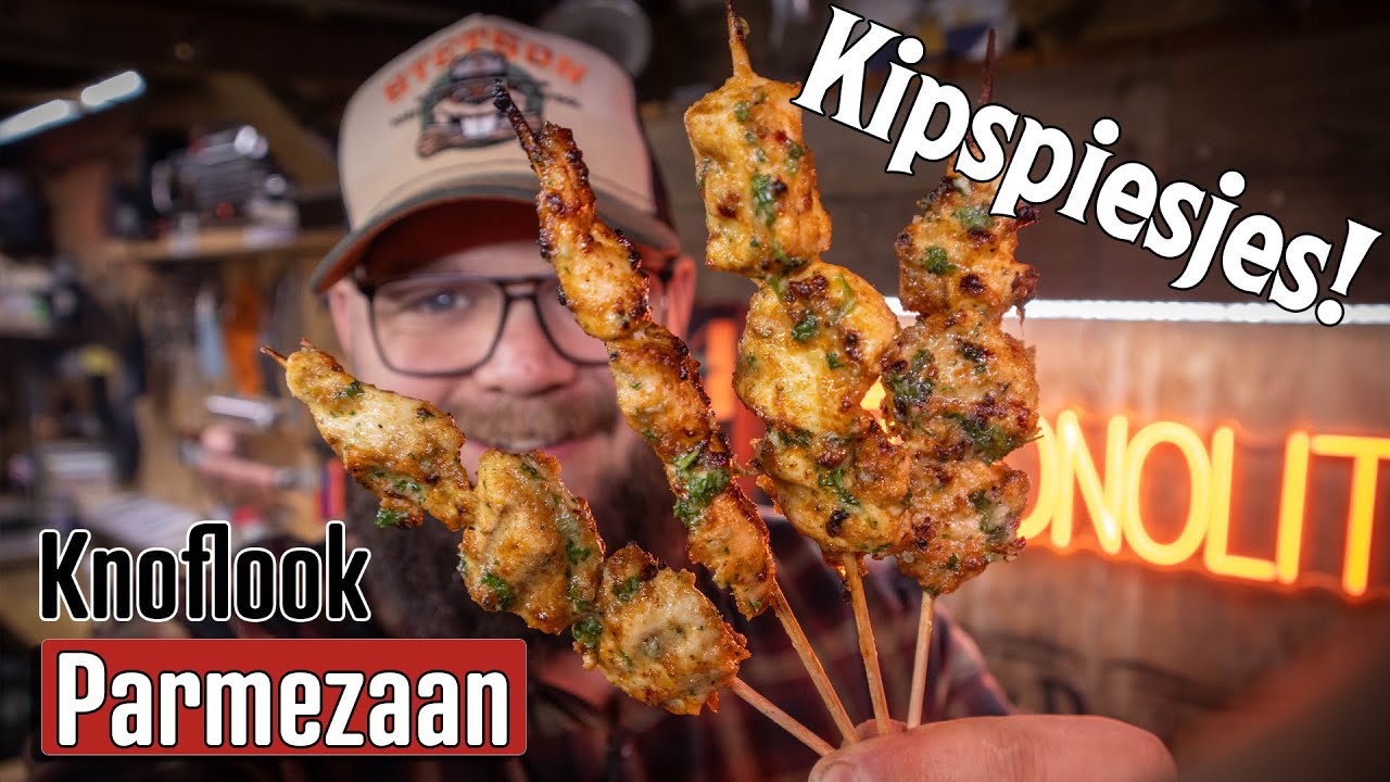 Knoflook Parmezaan Kipspiesjes met Knoflook Parmezaan boter! - NasQ BBQ