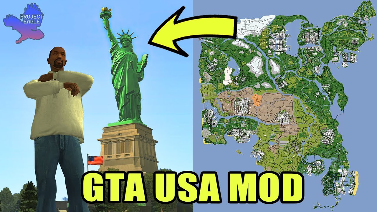 GTA AMERICA MOD - 20 MAPS in ONE GAME (United States) | Project Eagle