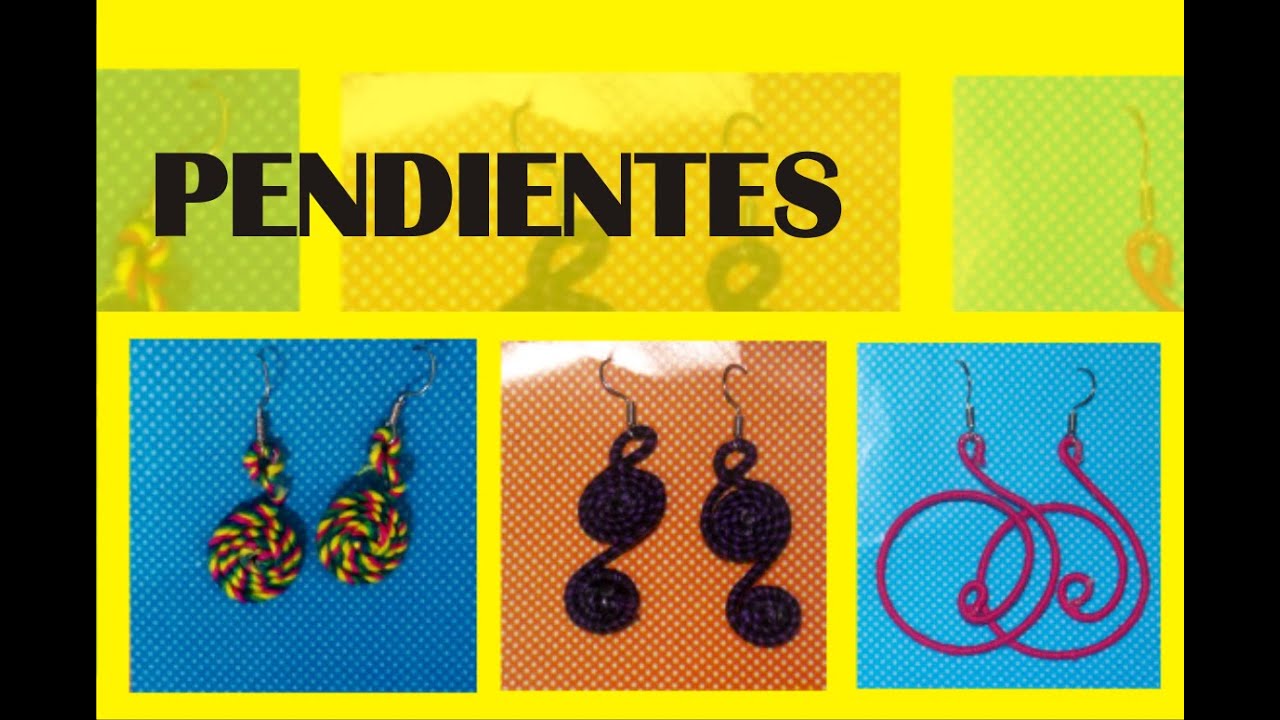 PENDIENTES HECHOS CON ALAMBRE FORRADO CON HILO