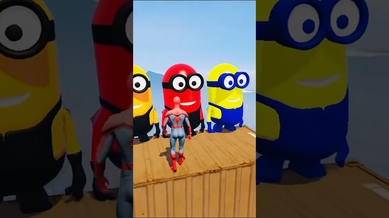 MINION ASKS TO BE KICKED 😱💪#subscribe #spiderman #gta #gtamods #funny #gaming