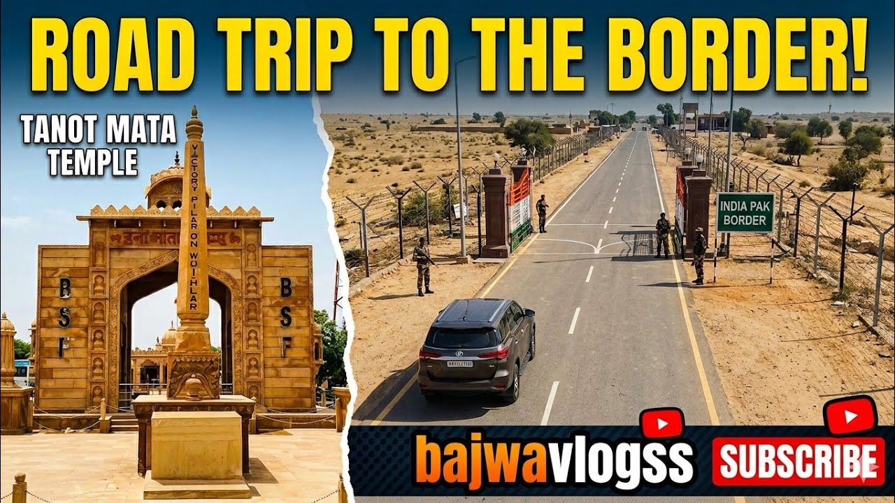 Tanot Mata Temple to India–Pak Border Drive 🇮🇳 | Desert Road Journey | Tanot Border Vlog