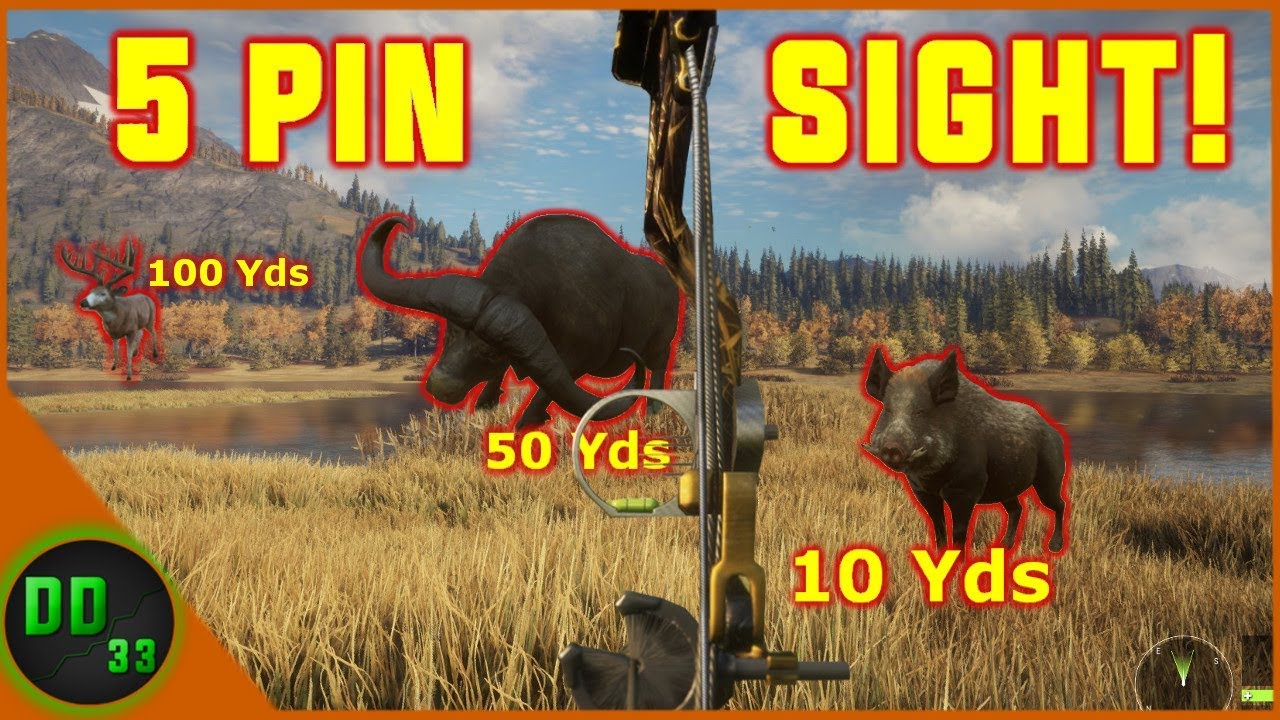 How I Use THE 5 PIN BOW SIGHT in Call Of The Wild!!