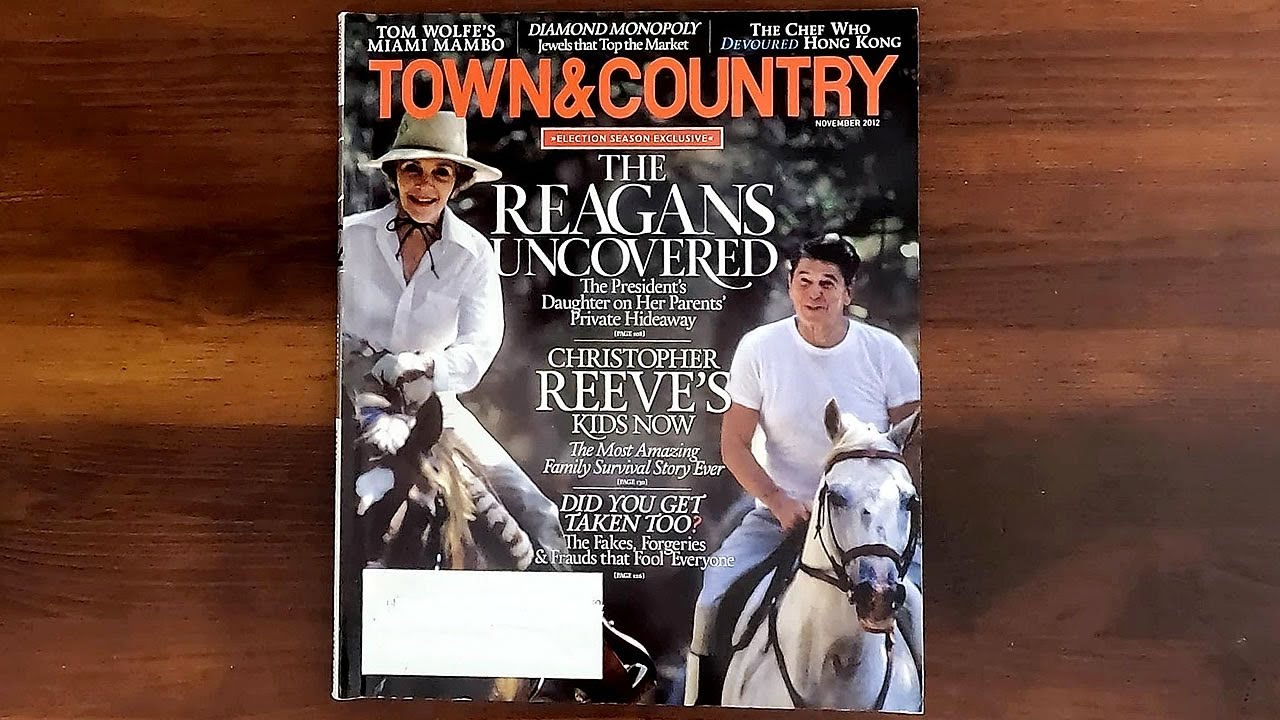 Town & Country November 2012 Nancy and Ronald Reagan, Christopher Reeve | ASMR Magazine Flip Through