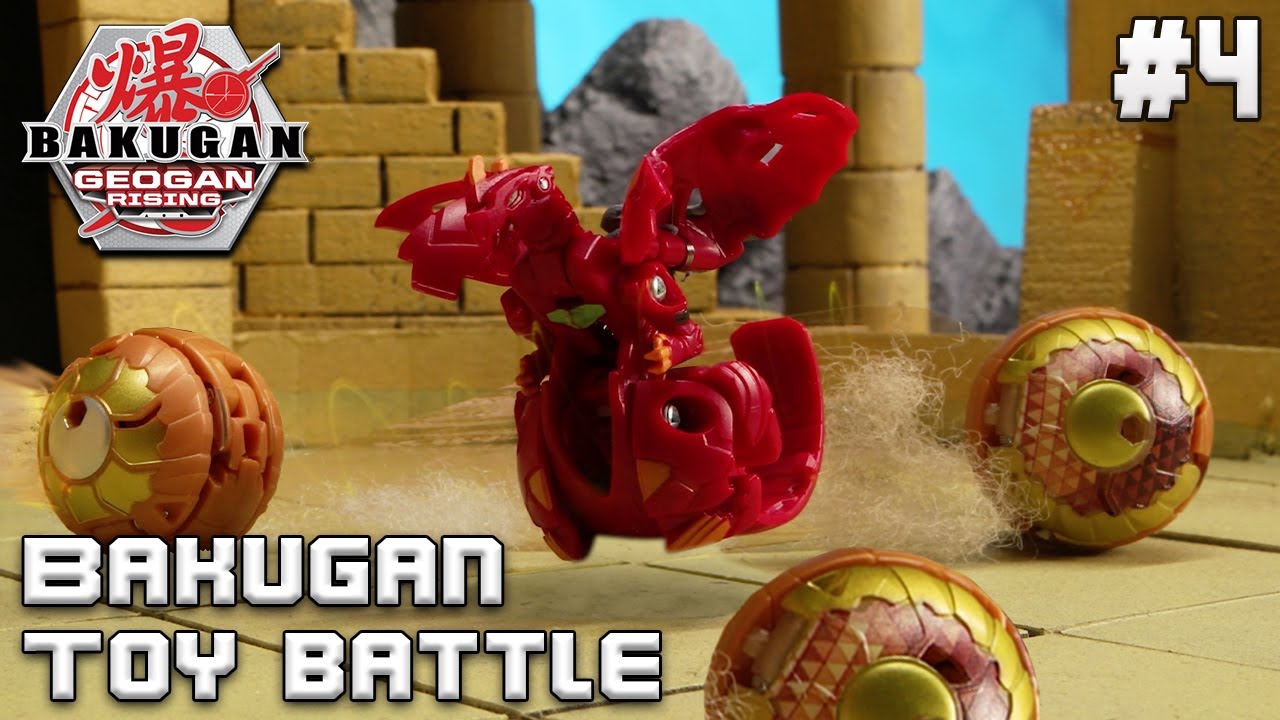 Bakugan Toy Battle 🔥 Drago Fights 3 Auratoa! Stop Motion Toy Play Battle for Kids #4 | Geogan Rising