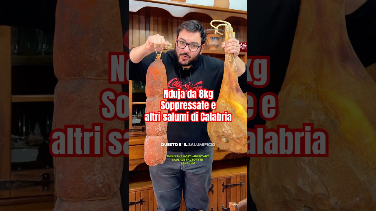 Nduja da 8kg, soppressate e altri salumi di Calabria ❤️ #calabriafood #calabria #nduja