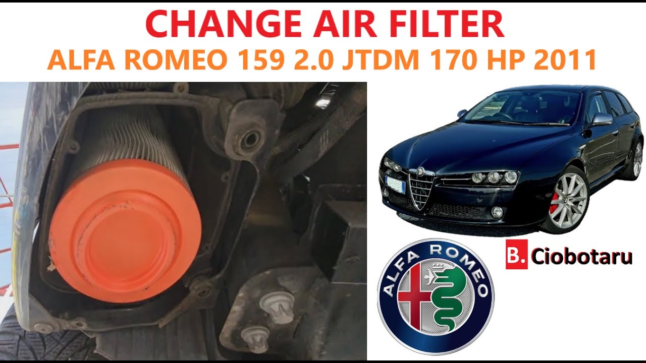 How to change air filter in your Alfa Romeo 159 (2011) 2.0 JTDM 170Hp