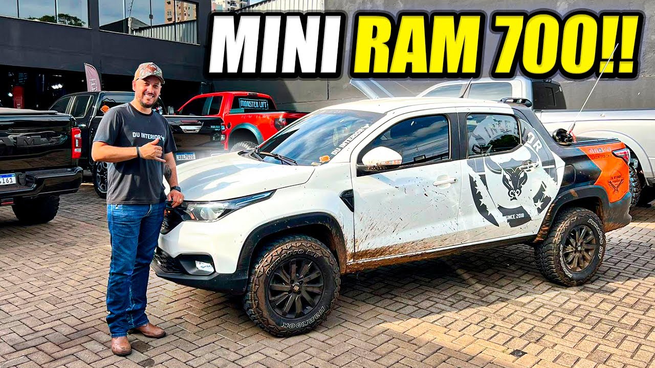 FIAT STRADA GIGANTE ERGUIDA 2” COM PNEUS 215-75 R15!!