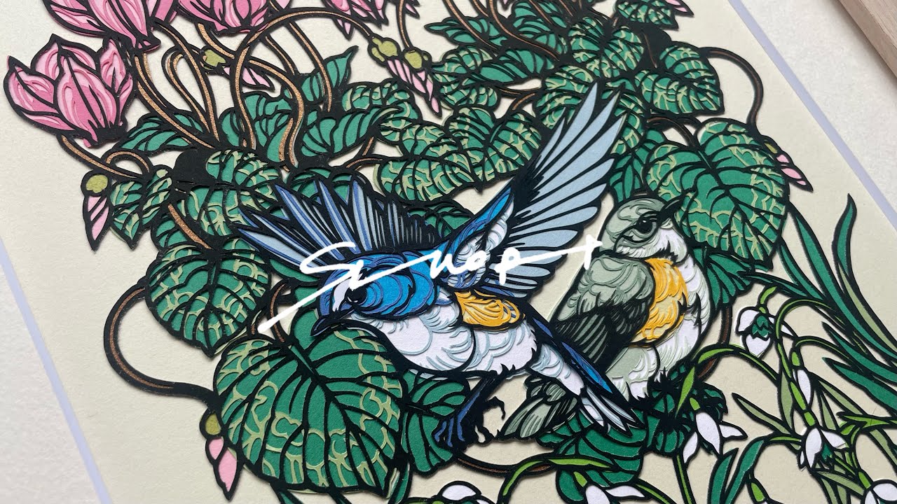 【切り絵】冬の美美【Paper cut art】