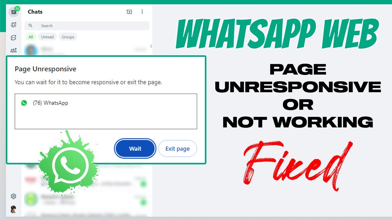 Fix WhatsApp Page Unresponsive Error On Google Chrome