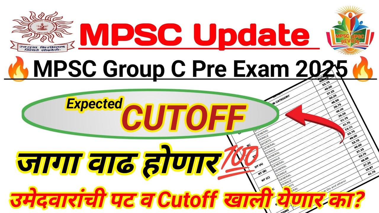 MPSC Combine Gr C Pre 2025 Expected Cutoff | यावर्षी किती पट उमेदवार घेणार? | पेपर कसा होता?