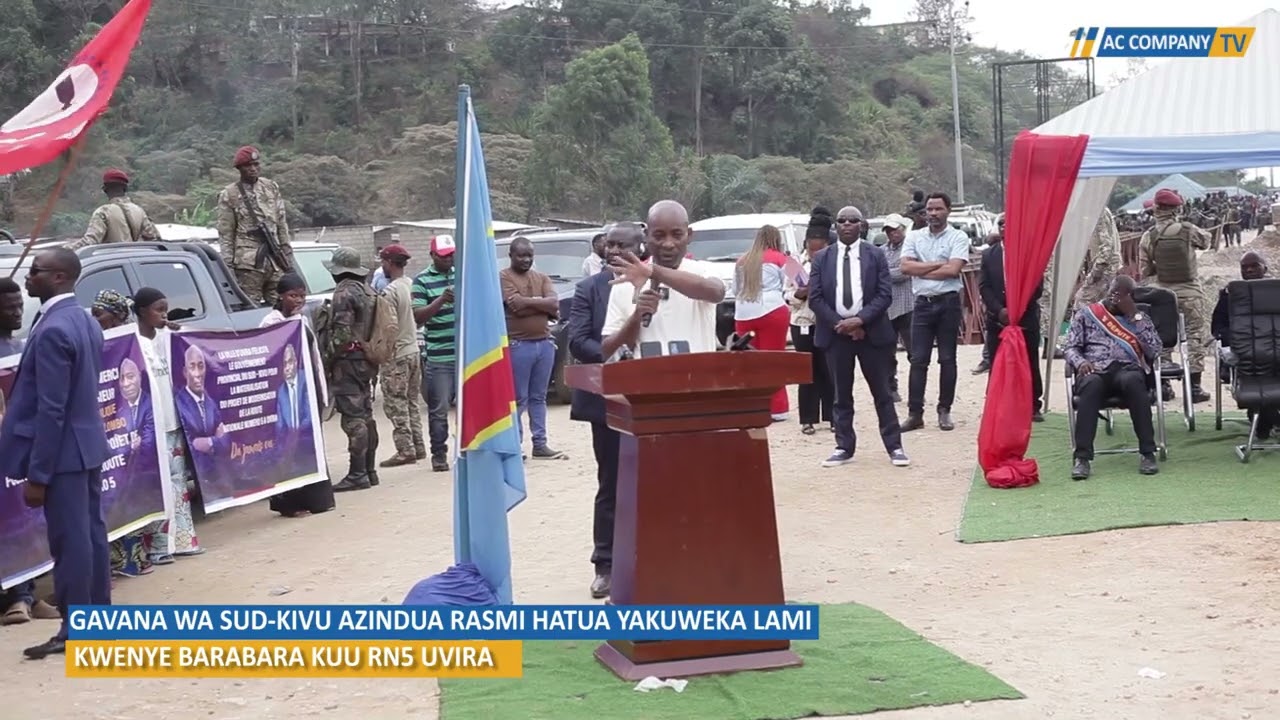 UJUMBE WA GAVANA JEAN JACQUES PURUSI KWEYE SHEREHE YAKUANZISHA HATUA YAKUWEKA LAMI TRN5 UVIRA 