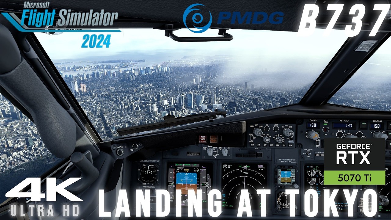 【MSFS2024】リアルに再現された東京✈羽田都心ルートで着陸 - Japan Airlines - RTX5070ti 4K 【Microsoft Flight Simulator 2024 】