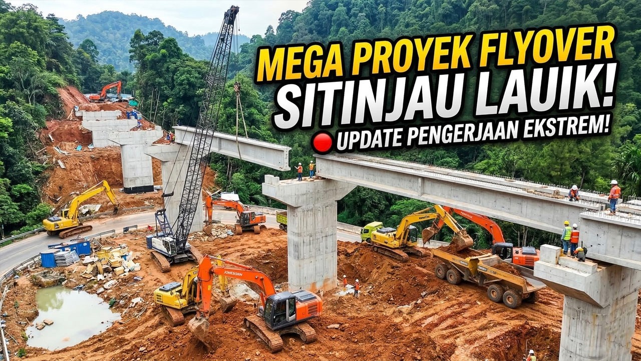 LIVE !!! KONDISI TERKINI PEMBANGUNAN FLYOVER SITINJAU LAUIK, Update Pengerjaan Sebelum Lebaran