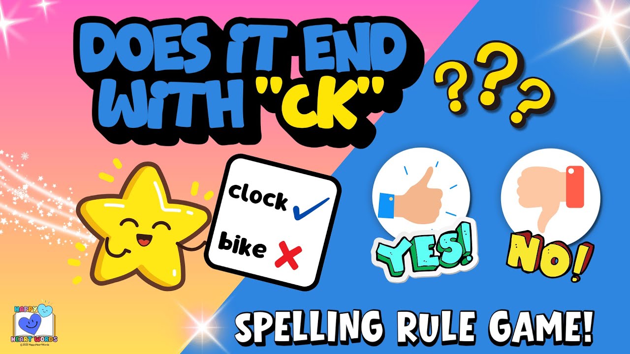 CK Spelling Rule Game | Does it End with CK? | Fun & Interactive Spelling Review | UFLI Lesson 44