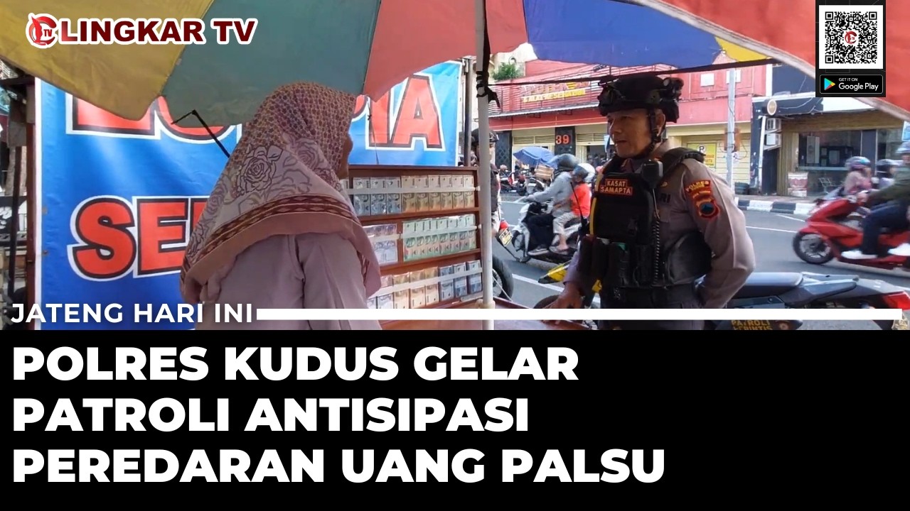 JELANG LEBARAN, POLRES KUDUS PATROLI AWASI JASA PENUKARAN UANG BARU