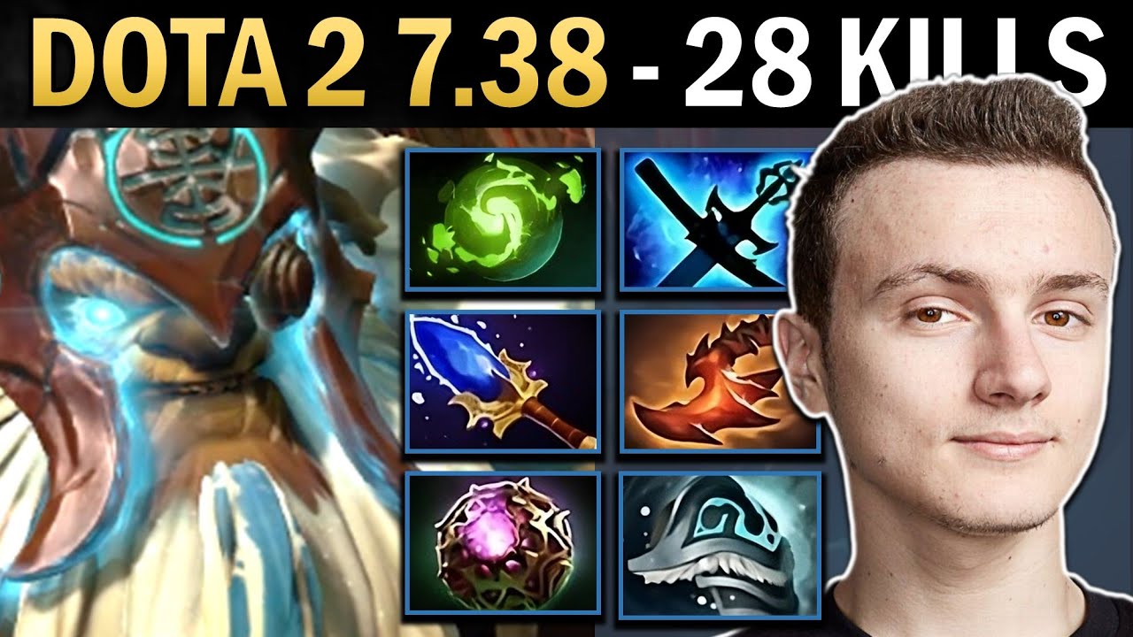Earthshaker Gameplay Miracle with 28 Kills and Octarine - Dota 7.38