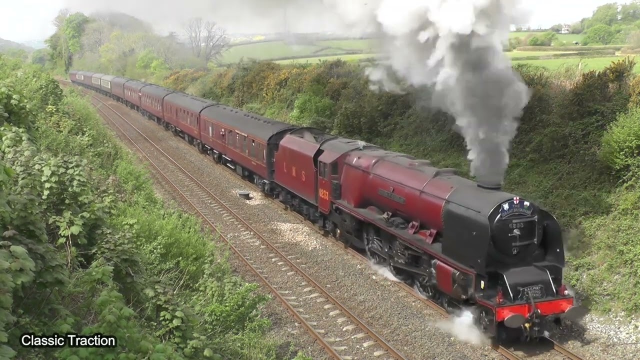 EPIC CLIMB OF HEMERDON! 6233 DUCHESS OF SUTHERLAND CLIMBING HEMERDON WITH THE 'GREAT BRITAIN XIV'
