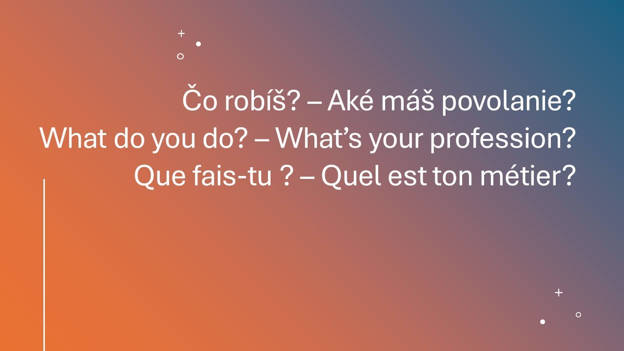 M1 U3 01 Čo robíš? SK