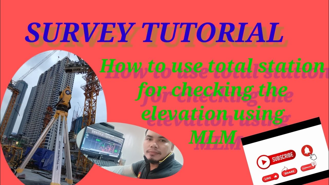 Survey tutorial/ How to use total station for checking the elevation by using MLM#veticaldistance