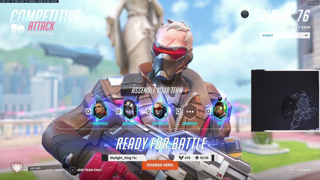 22800 DMG! GALE INSANE SOLDIER 76 SEASON 6 TOP 500 GAMEPLAY