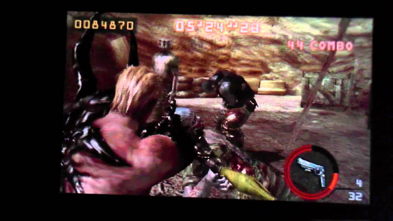 Biohazard The Mercenaries 3D MISSION LEVEL 4-3 SOLO 450,319 Wesker