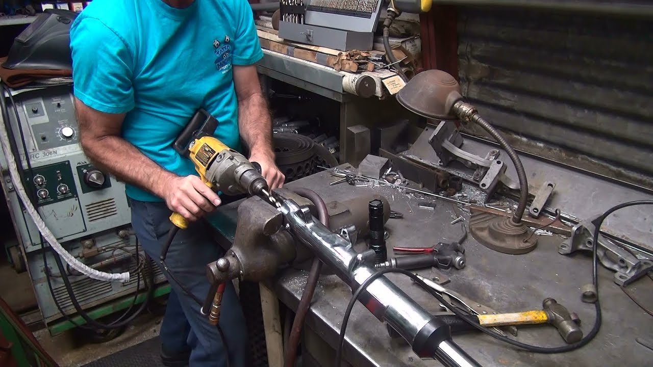 #132 how to do it, remove stripped allen bolts by drilling them out harley showa forks tatro machine